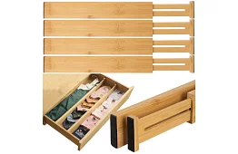 Nastawne organizery do szuflad — zestaw 4 sztuk