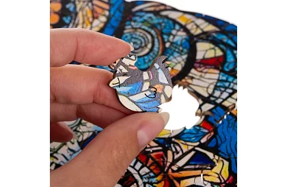 Drewniane puzzle sowa - 177 elementów - 38 x 21,5 cm