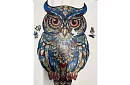 Drewniane puzzle sowa - 177 elementów - 38 x 21,5 cm
