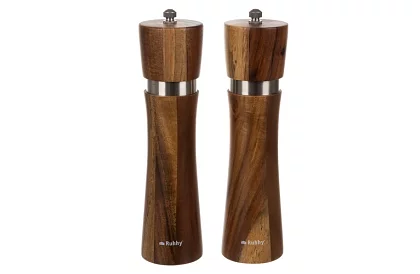 Młynki ręczne do przypraw z akacji – zestaw 2 sztuki