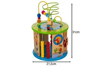 Drewniana zabawka edukacyjna - wiele funkcji i gier
