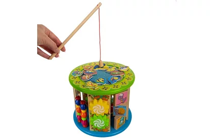 Drewniana zabawka edukacyjna - wiele funkcji i gier