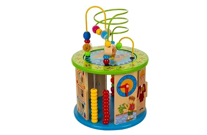 Drewniana zabawka edukacyjna - wiele funkcji i gier