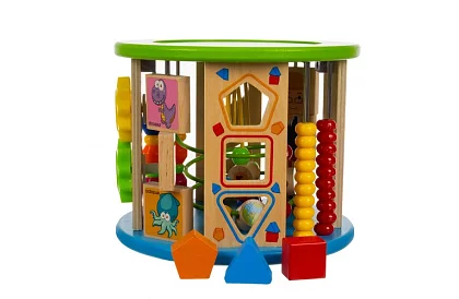 Drewniana zabawka edukacyjna - wiele funkcji i gier