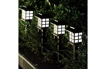 Lampy ogrodowe solarne – latarnie 6 sztuk w zestawie