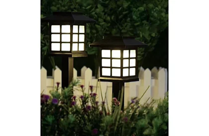 Lampy ogrodowe solarne – latarnie 6 sztuk w zestawie