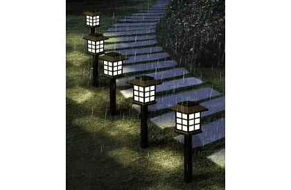 Lampy ogrodowe solarne – latarnie 6 sztuk w zestawie