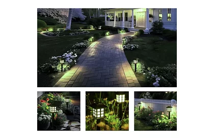 Lampy ogrodowe solarne – latarnie 6 sztuk w zestawie