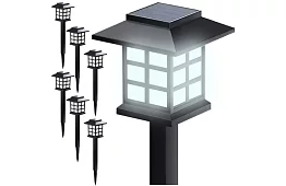 Lampy ogrodowe solarne – latarnie 6 sztuk w zestawie