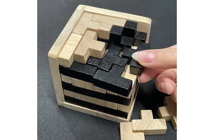 Drewniana składana łamigłówka - Tetris