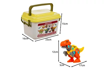 Zestaw konstrukcyjny z wkrętami – dinozaury 4 w 1