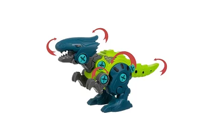 Zestaw konstrukcyjny z wkrętami – dinozaury 4 w 1