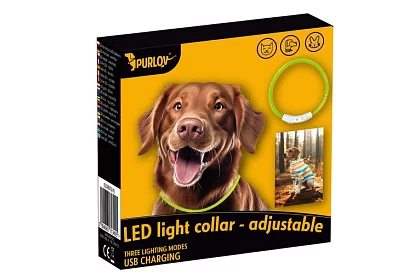 Świecąca obroża LED z ładowaniem USB i regulowaną długością