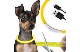 Świecąca obroża LED z ładowaniem USB i regulowaną długością