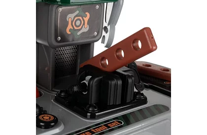 Warsztat dziecięcy stół z narzędziami i walizką