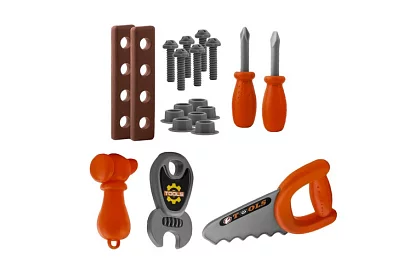 Warsztat dziecięcy stół z narzędziami i walizką