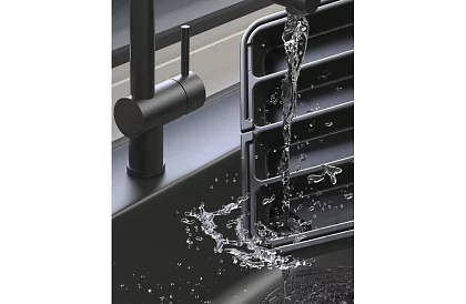 Organizer bambusowy do szuflad – czarny sztućce