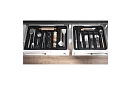 Organizer bambusowy do szuflad – czarny sztućce