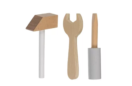 Warsztat dla dzieci z drewnianymi narzędziami 3 w 1