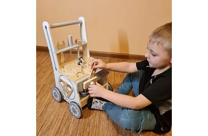 Warsztat dla dzieci z drewnianymi narzędziami 3 w 1