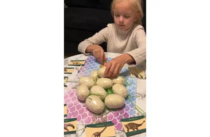 Dinozaurze jaja 12 sztuk - mały archeolog