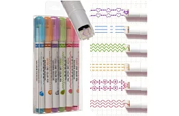 Zestaw 6 sztuk markerów dekoracyjnych do tworzenia wzorów