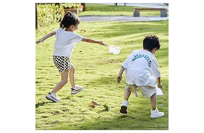 Odpalacz latających dysków - powietrzna zabawka dla dzieci