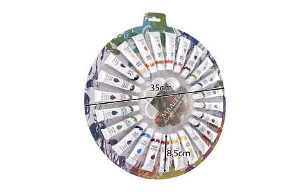 Zestaw farb akrylowych – 24 x 12 ml + paleta