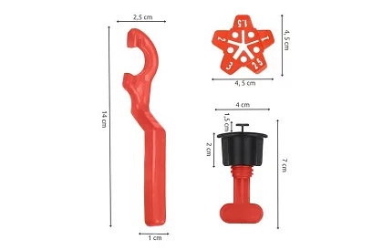System wyrównawczy do płytek – 100 klipsów + 50 gwiazdek + 2 klucze