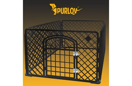 Ogradzenie z drzwiami dla zwierząt – 90x90x60 cm