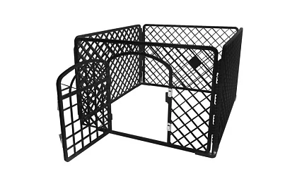 Ogradzenie z drzwiami dla zwierząt – 90x90x60 cm