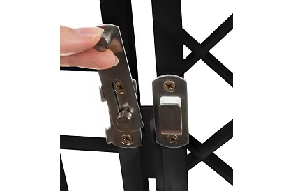 Ogradzenie z drzwiami dla zwierząt – 90x90x60 cm