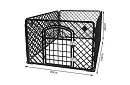 Ogradzenie z drzwiami dla zwierząt – 90x90x60 cm