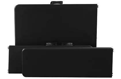 Stół składany czarny 180 cm + 2 ławki