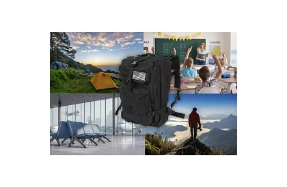 Wojskowy czarny plecak 26 litrów