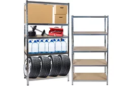 Regał magazynowy – 5 półek – 220 × 100 × 45 cm