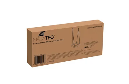 Zawieszana huśtawka gniazdo bociana zielono-czarna 100 cm – nośność 150 kg