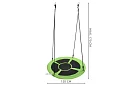 Zawieszana huśtawka gniazdo bociana zielono-czarna 100 cm – nośność 150 kg