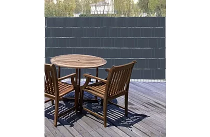 Taśma cieniująca na płot antracytowa panelowa 450 g/m2 - 4,75 cm × 35 m