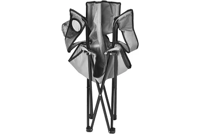 Skladane krzesło wędkarskie – szare krzesło kempingowe