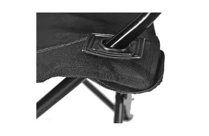 Skladane krzesło wędkarskie – czarne krzesło kempingowe