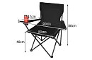 Skladane krzesło wędkarskie – czarne krzesło kempingowe