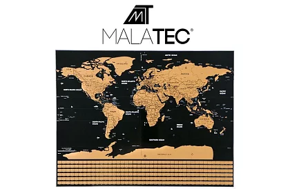 Mapa zdrapka z flagami – Scratch Map the World + akcesoria