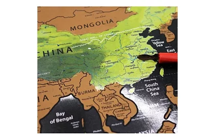 Mapa zdrapka z flagami – Scratch Map the World + akcesoria