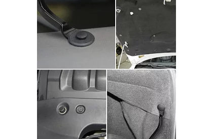 Uniwersalny zestaw klipsów i spinek do samochodu + ściągacze