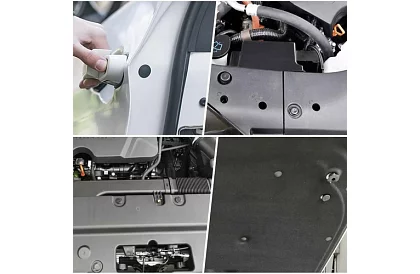 Uniwersalny zestaw klipsów i spinek do samochodu + ściągacze