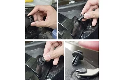 Uniwersalny zestaw klipsów i spinek do samochodu + ściągacze