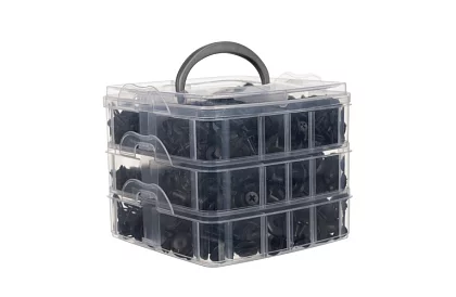 Uniwersalny zestaw klipsów i spinek do samochodu + ściągacze