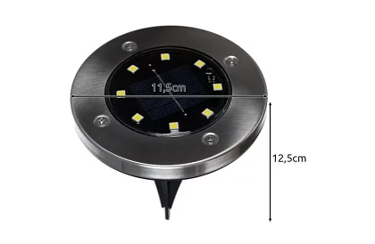 Oświetlenie ogrodowe solarne Dyski - 12 sztuk