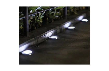 Oświetlenie ogrodowe solarne Dyski - 12 sztuk